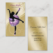 Elegant gouden ballerina Visitekaartje (Voorkant / Achterkant)