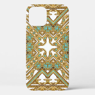Elegant gouden barok, sierlijk ontwerp. iPhone 12 hoesje