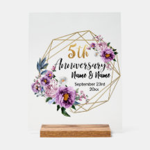Elegant Gouden Bloem 5 Jaar Jubileum 