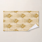 Elegant gouden bloemenzwaaipatroon bad handdoek (Handdoek)