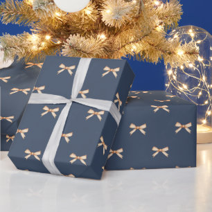 Elegant gouden boog kerstinpakpapier cadeaupapier