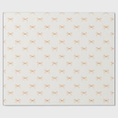 Elegant gouden boog kerstinpakpapier cadeaupapier (Vlak)