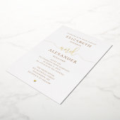 Elegant gouden bruiloft. Klassieke scriptkalligraf Folie Uitnodiging (Gedraaid)