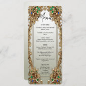 Elegant gouden  bruiloft menu (Voorkant / Achterkant)