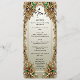 Elegant gouden  bruiloft menu