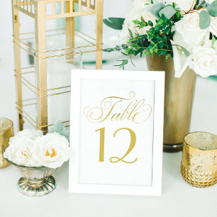 Elegant Gouden Calligrafie Schrift Witte Trouwdag Kaart