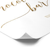 Elegant Gouden Calligraphy Bord met Heet Chocolade Poster (Hoek)
