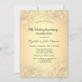 Elegant gouden Confetti bruiloft Jubileum Kaart (Voorkant)