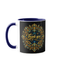 Elegant gouden "Dank je wel" Mandala-ontwerp met l
