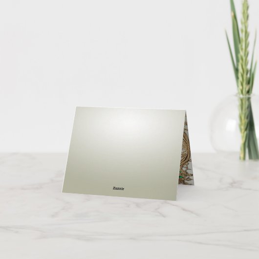 Elegant gouden dank u kaart (Achterkant)