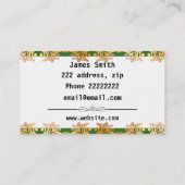 Elegant gouden decor visitekaartje (Achterkant)