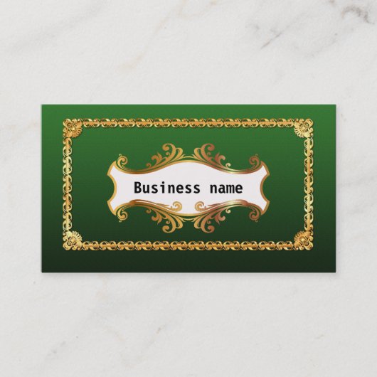 Elegant gouden decor visitekaartje (Voorkant)