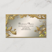 Elegant gouden decoratief Visitekaartje (Achterkant)