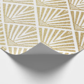 Elegant gouden diamantpalm, kunstdecodesign cadeaupapier (Hoek)