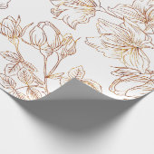 Elegant gouden en witte bruiloft inpakpapier (Hoek)