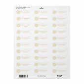 Elegant gouden en witte mandala retouradres etiket (Full Sheet)