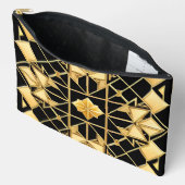 Elegant Gouden Geometrisch Patroonontwerp Etui (Open)