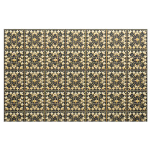 Elegant Gouden Geometrisch Patroonontwerp Stof