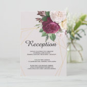 Elegant gouden geometrische trouwprogramma kaart (Staand voorkant)