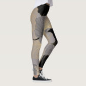 Elegant gouden Ginkgo,  achtergrond. Leggings (Rechts)