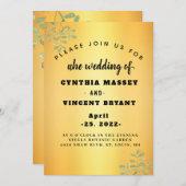 Elegant gouden glanzende moderne kaart (Voorkant / Achterkant)