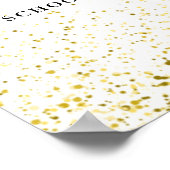 Elegant gouden glitter moderne afstudeerboeg poster (Hoek)