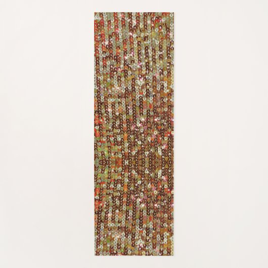 Elegant Gouden glitter sparkle pailijn patroon Yogamat (Voorkant)