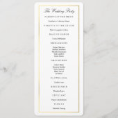 Elegant Gouden Grens Huwelijksprogramma Sjabloon (Achterkant)