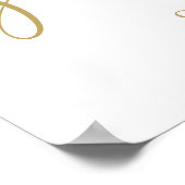 Elegant gouden hart script baby shower welkomstbor poster (Hoek)