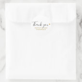 Elegant Gouden Hart Script Bedankt Ronde Sticker (Tas)