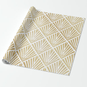 Elegant gouden het art decoontwerp van de cadeaupapier