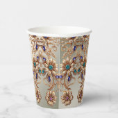 Elegant gouden juweel Bloemen Papieren beker (Rechts)
