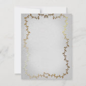 Elegant Gouden Koets Wit Storybook Bruiloft RSVP Kaart (Achterkant)