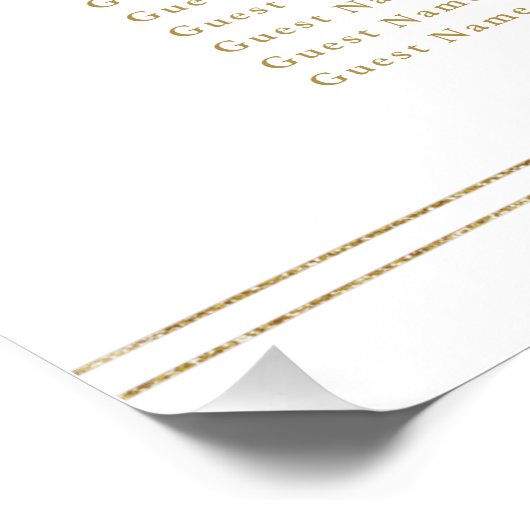 Elegant Gouden Kruis Religieuze Doop Zitkaart Perfect Poster (Hoek)