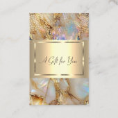 Elegant gouden Lijst, Confetti, kleurrijk marmer Kortingskaartje (Voorkant)