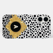 Elegant gouden Lijst met polka dot achtergrond Case-Mate iPhone Case (Achterkant (horizontaal))