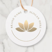 Elegant gouden Lotus Flower Branding Label (Voorkant)