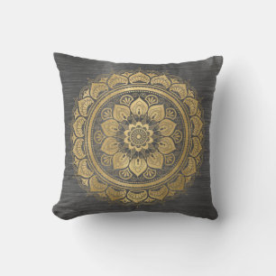 Elegant gouden mandala bloemenpatroon Sierkussen