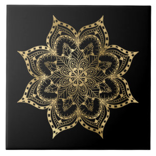 elegant gouden mandala decor keramische tegels tegeltje
