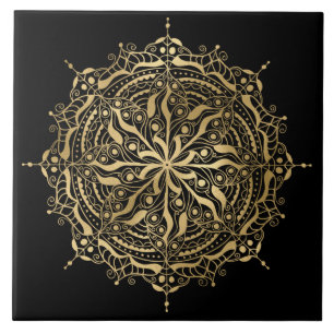 elegant gouden mandala decor keramische tegels tegeltje