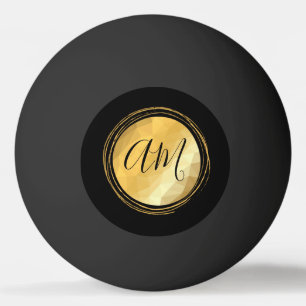 Elegant gouden metallische feestelijke initialen pingpongballen