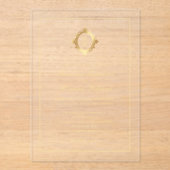 Elegant Gouden Monogram Stijlvolle Trouw Transpara Acryl Uitnodigingen (Voorkant)