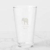 Elegant Gouden Monogram Trouwfeest Glas (Achterkant)