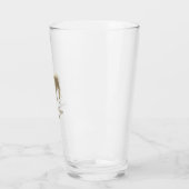 Elegant Gouden Monogram Trouwfeest Glas (Links)