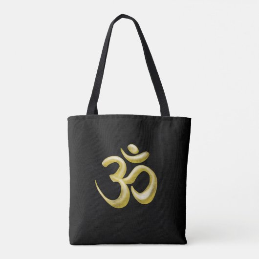 Elegant gouden OM symbool | Sanskriet Spiritueel Z Draagtas (Achterkant)