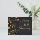 Elegant, gouden Ornamenten, Jubileum Briefkaart (Staand voorkant)