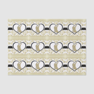 Elegant gouden Pas getrouwd Silhouette Tissue Pape Tissuepapier