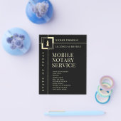 Elegant gouden pen notaris flyer (Enkel)