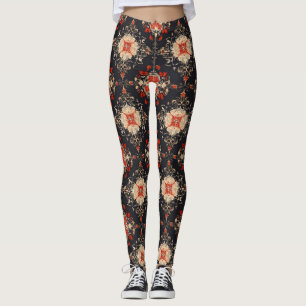 Elegant gouden Perzisch patroon Leggings