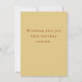 Elegant Gouden Rendier Kerst Script Notitiekaartje (Achterkant)